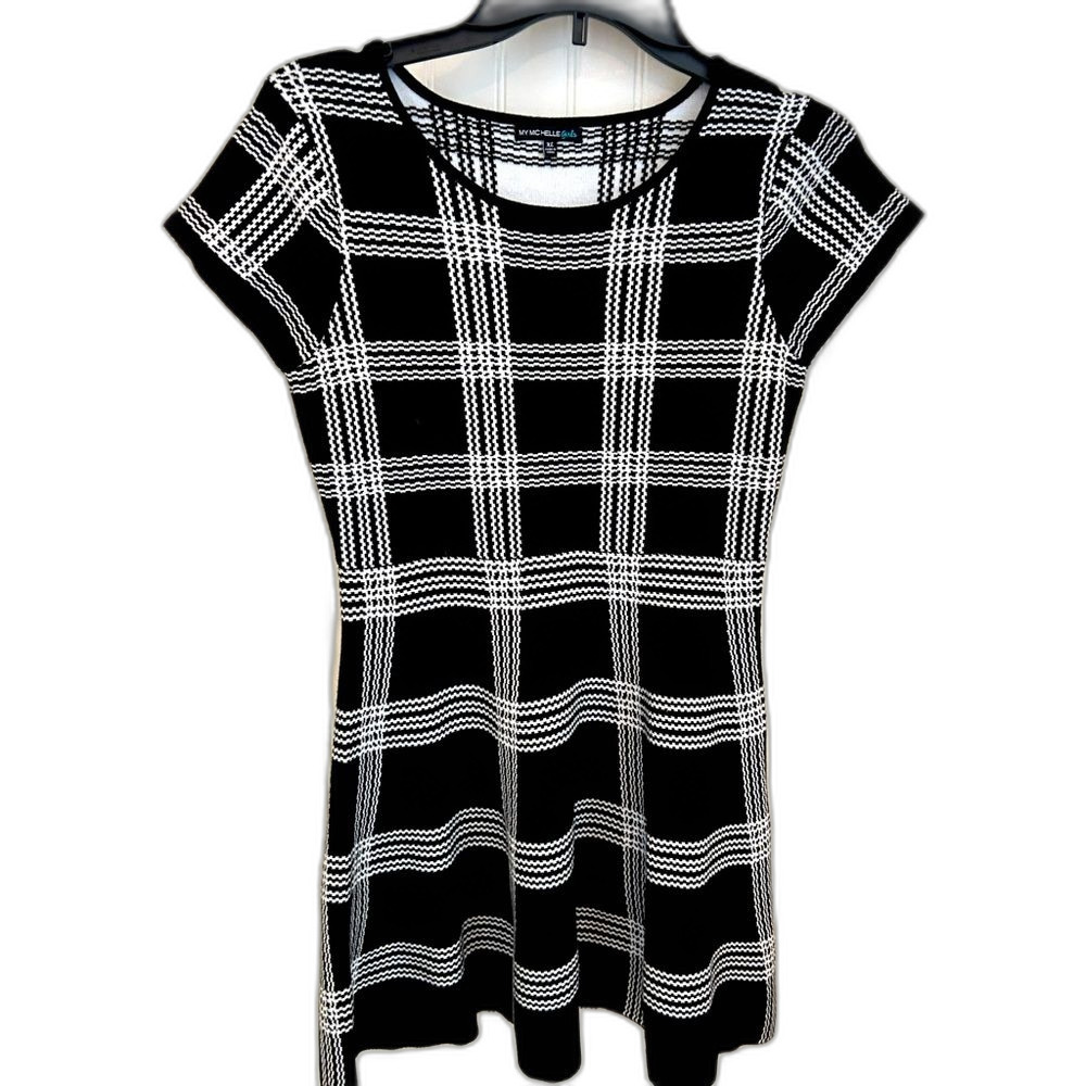 Black & White Knit Dress